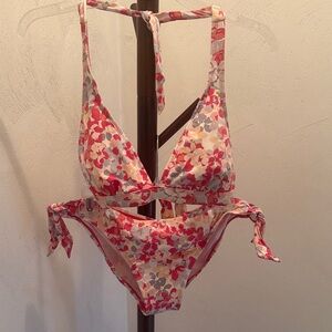 Tommy Hilfiger Floral Print Bra - Pink and White